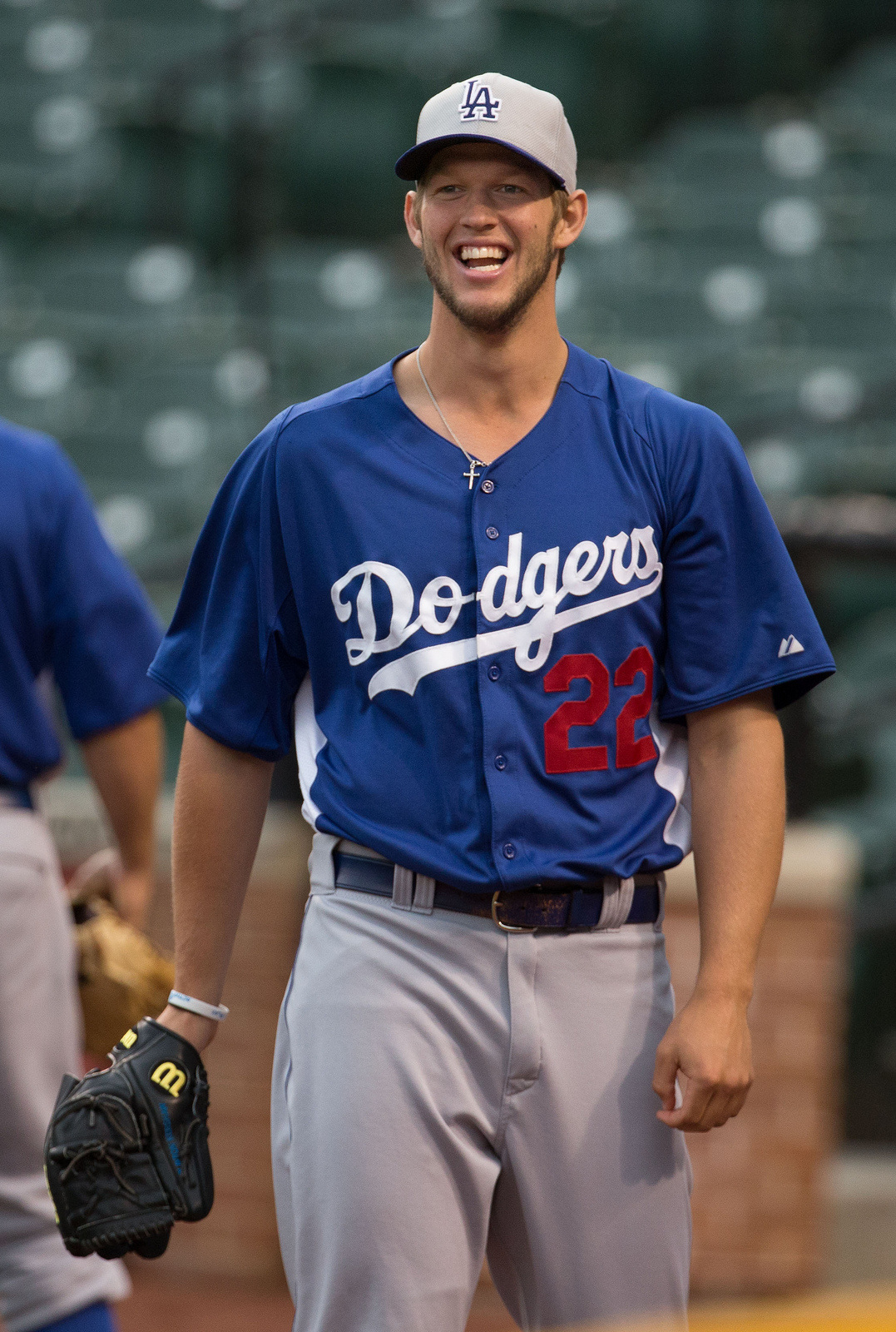 Clayton Kershaw in Blue Dodgers Jersey